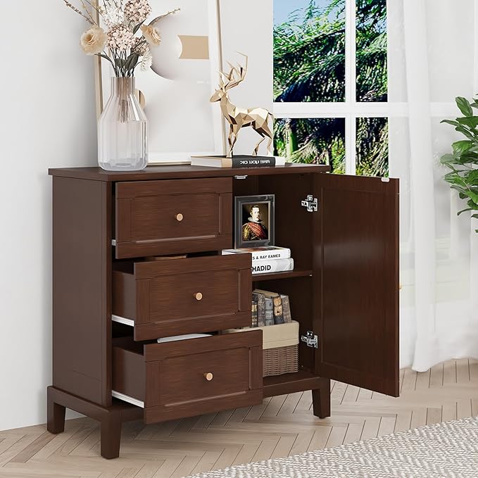 Accent Cabinet with 3 Drawers and Door