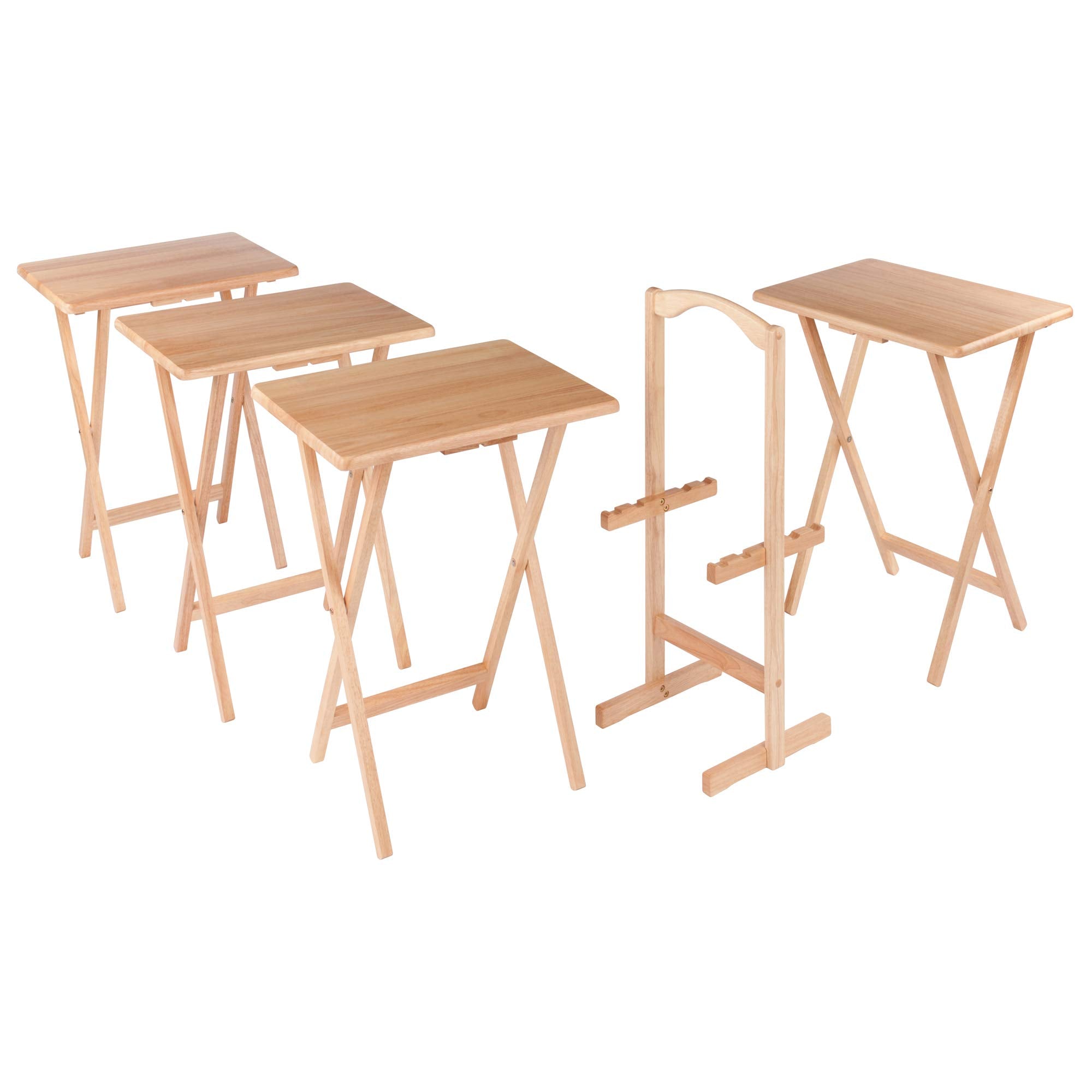 Folding Snack Table Set, 5-Piece