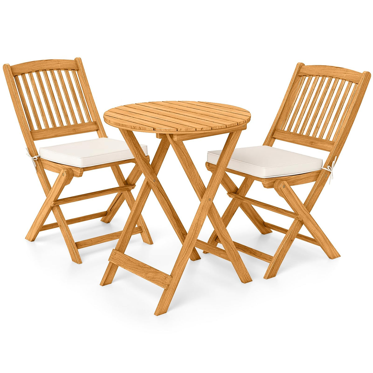 Folding Acacia Wood Bistro Set