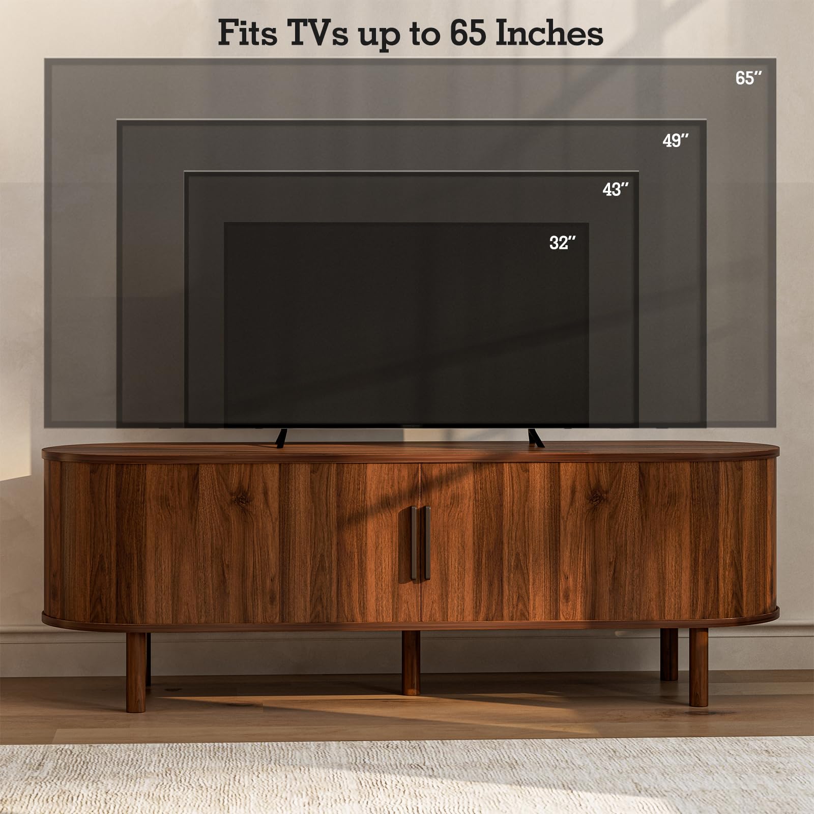 Mid-Century TV Stand with Storage