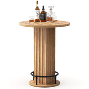 Round Wooden Bar Table