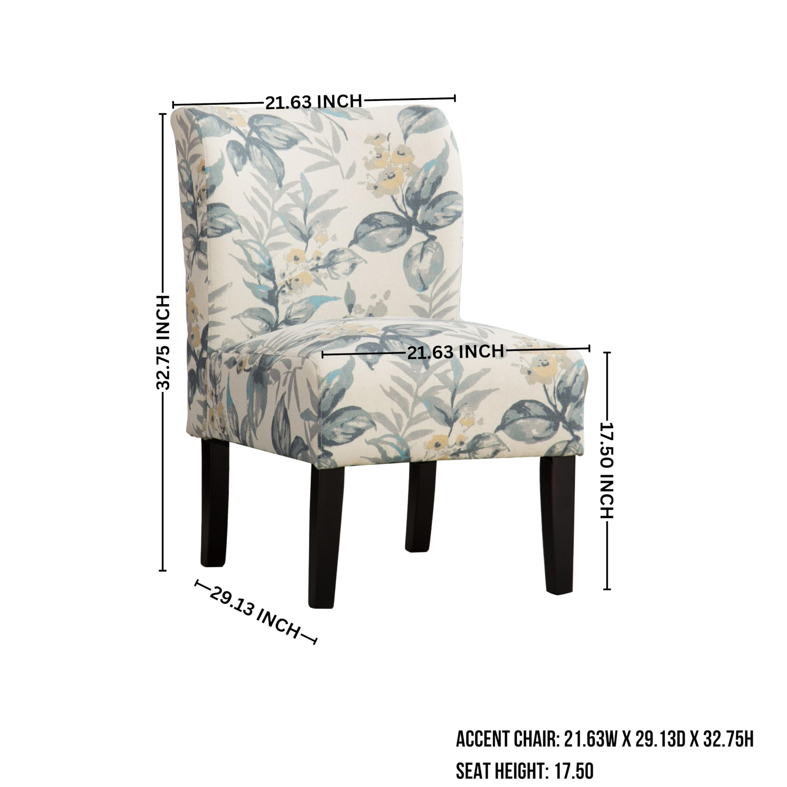 Upholstered Armless Accent Chair