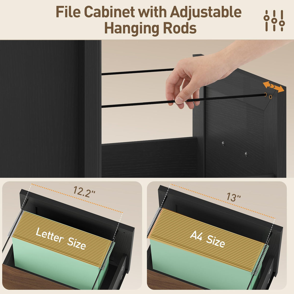 3-Drawer Locking File Cabinet Set of 2