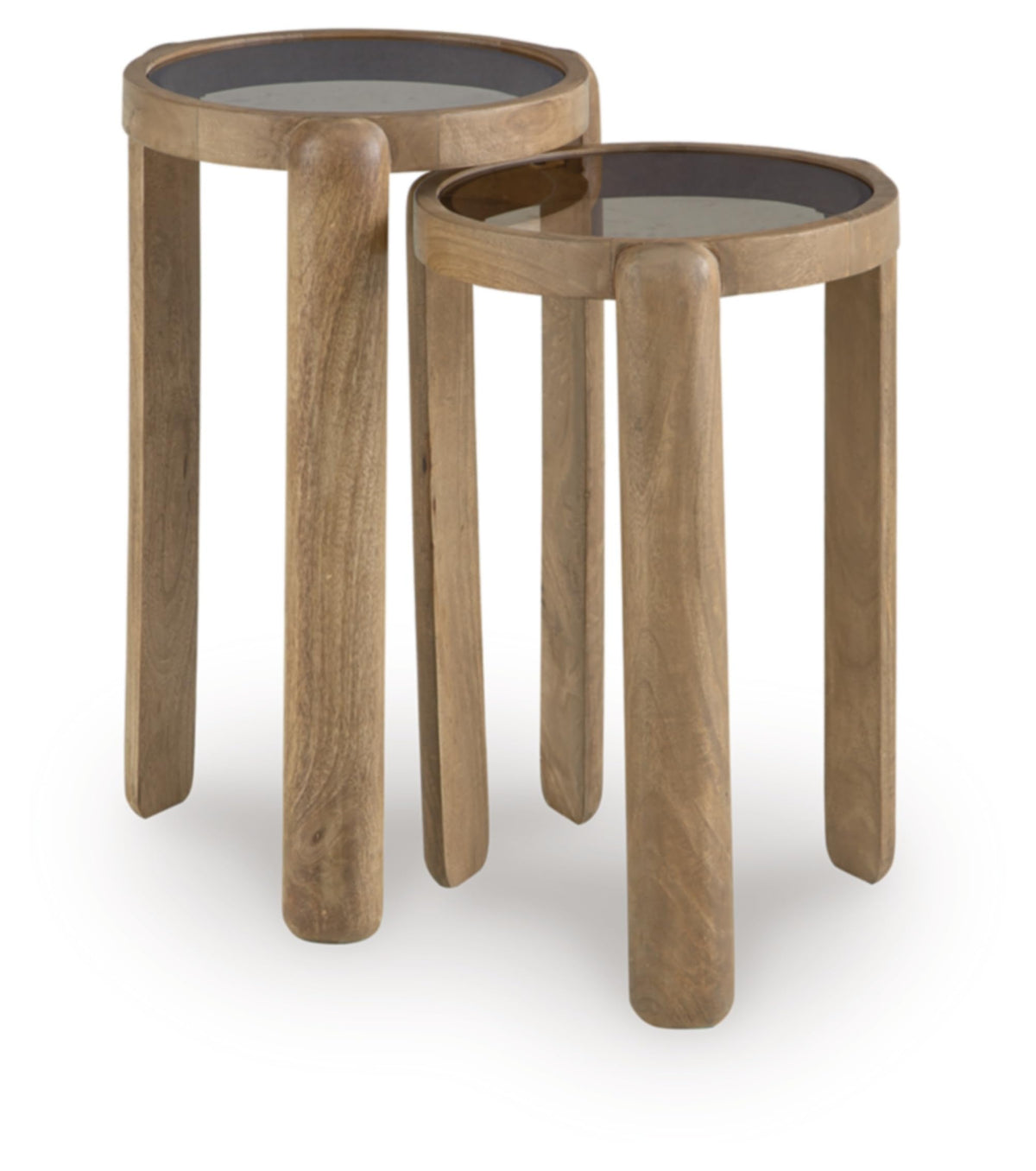 Round Mango Wood Nesting Tables
