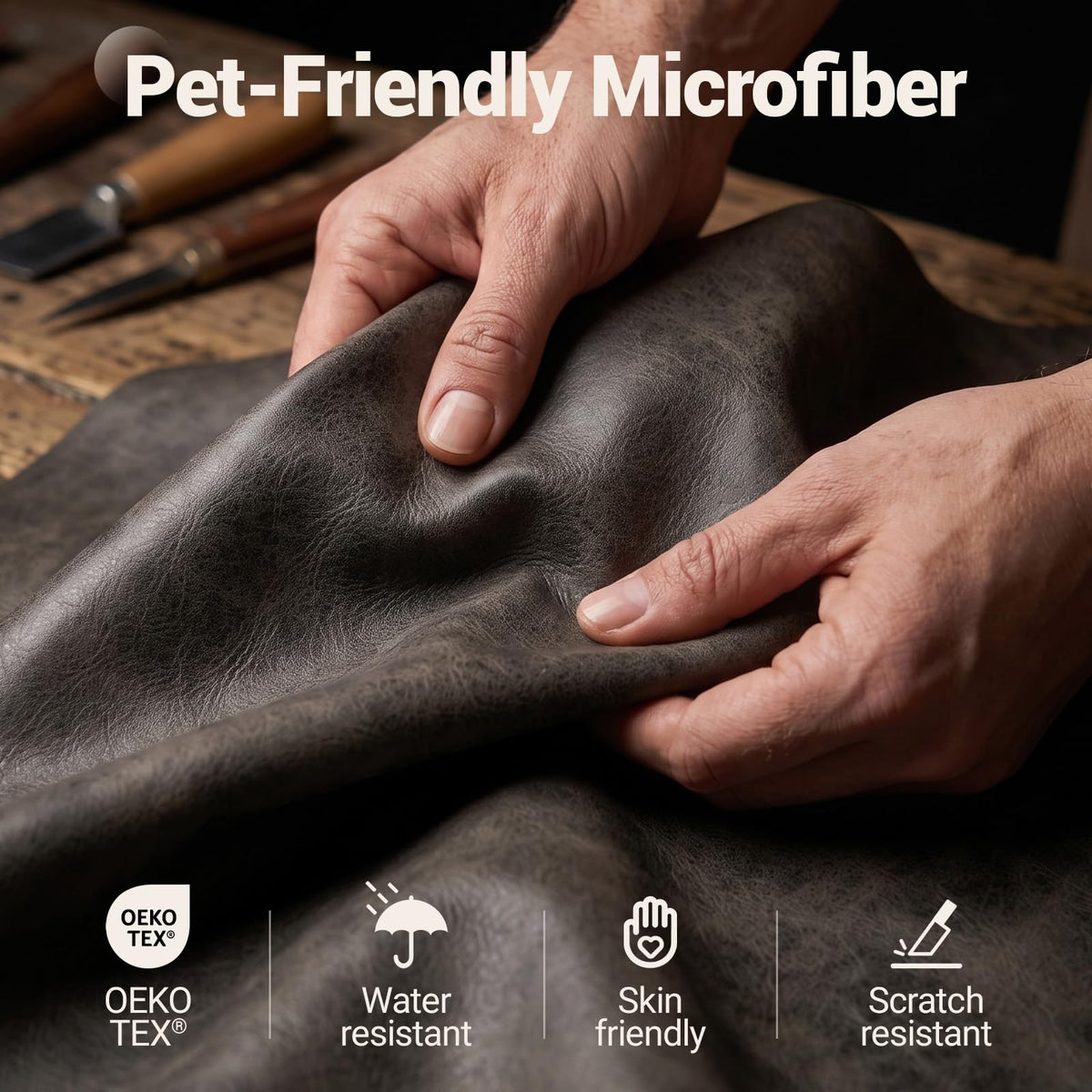 Brown Microfiber Reclining Sofa