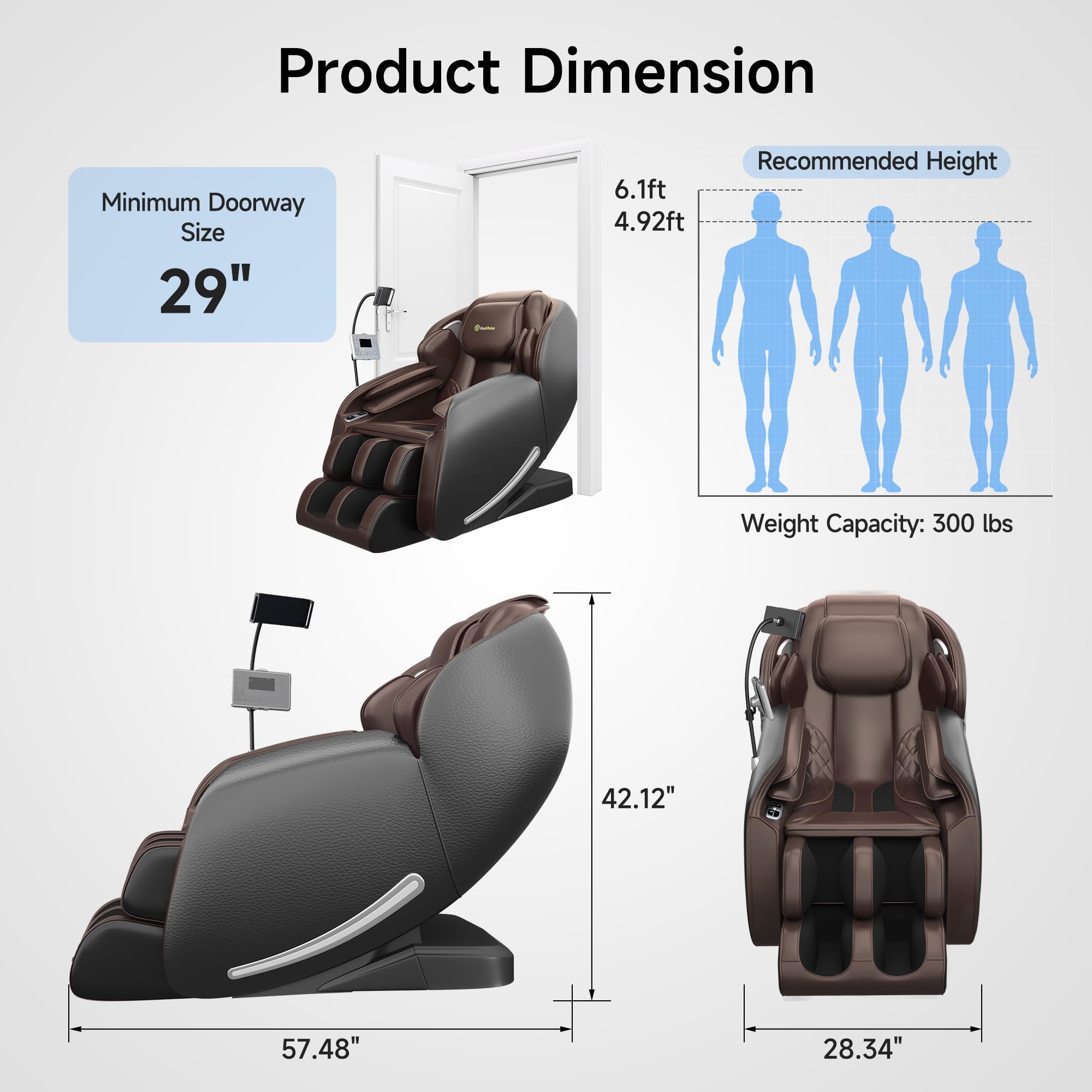 Full Body Massage Chair with 3D SL-Track & Zero Gravity