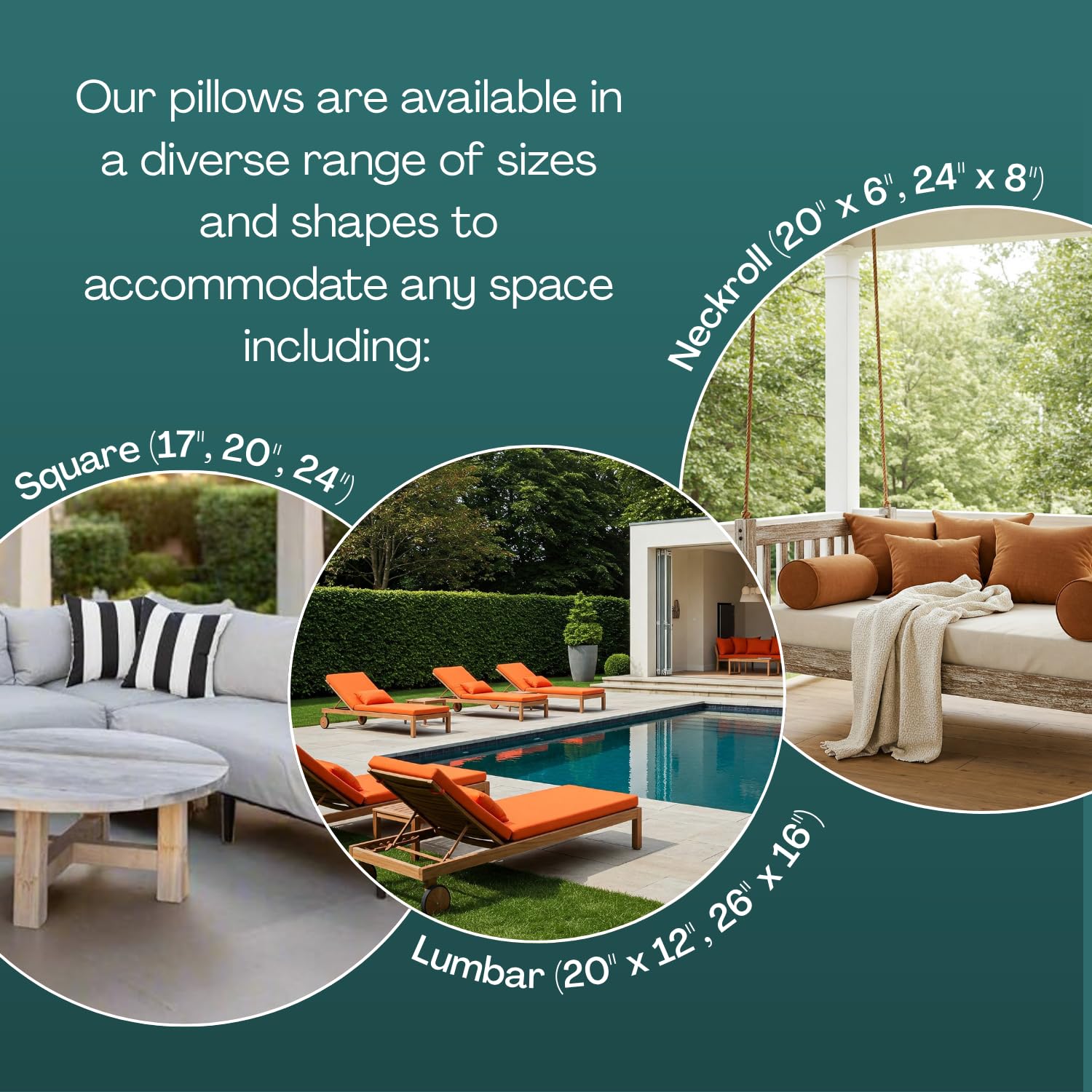 Resort Spa Home Decor Set of 4 Indoor Outdoor Lumbar Pillows | 20” x 12” | 2 Black & White Stripe + 2 Solid Yellow | Decorative Rectangle Pillows for Patio, Porch, or Indoor Use | All-Weather Fabric