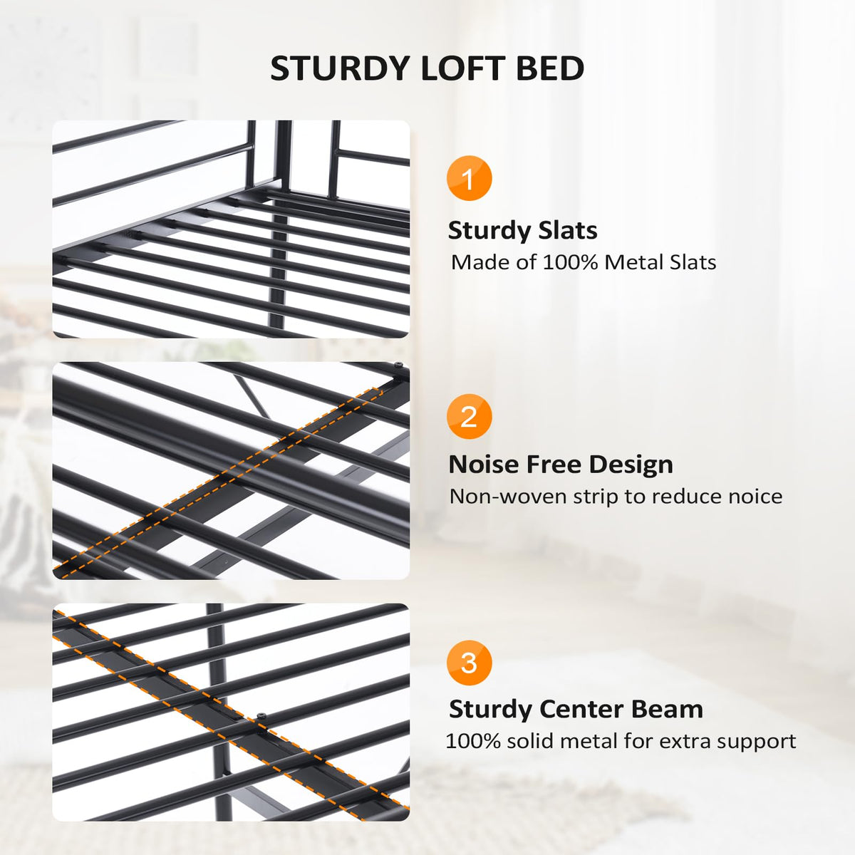 Full Size Metal Loft Bed