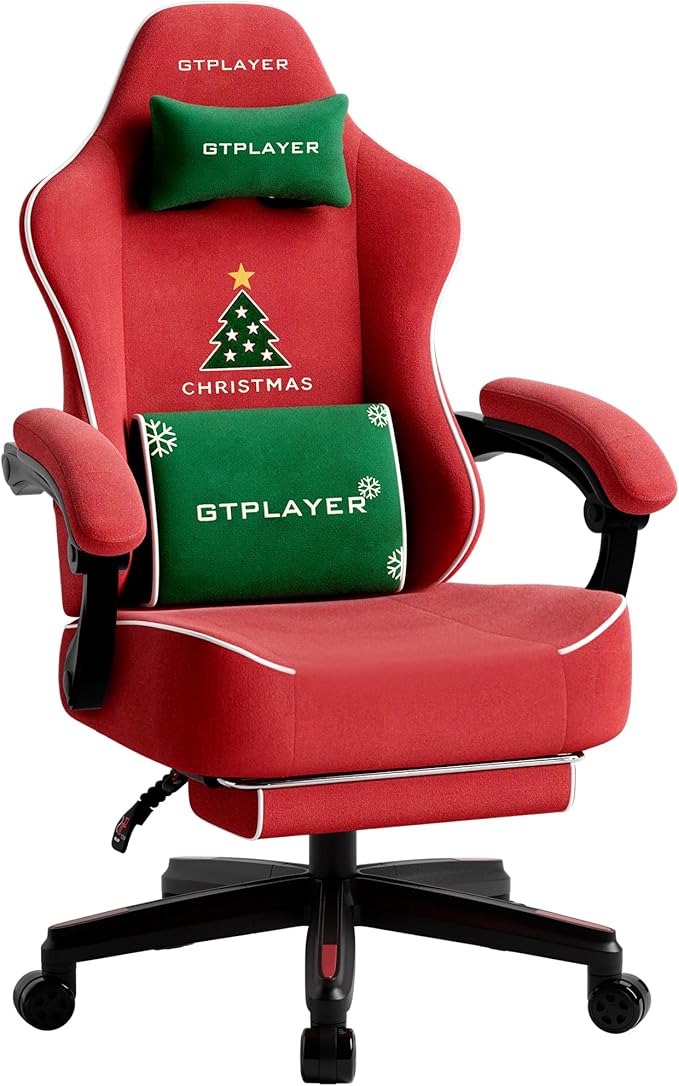 Oversized Gaming Chair with Footrest & Linkage Armrests