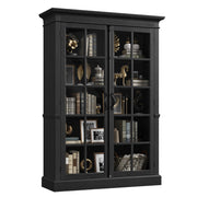 65" Farmhouse Display Cabinet with Glass Doors & Adjustable Shelves