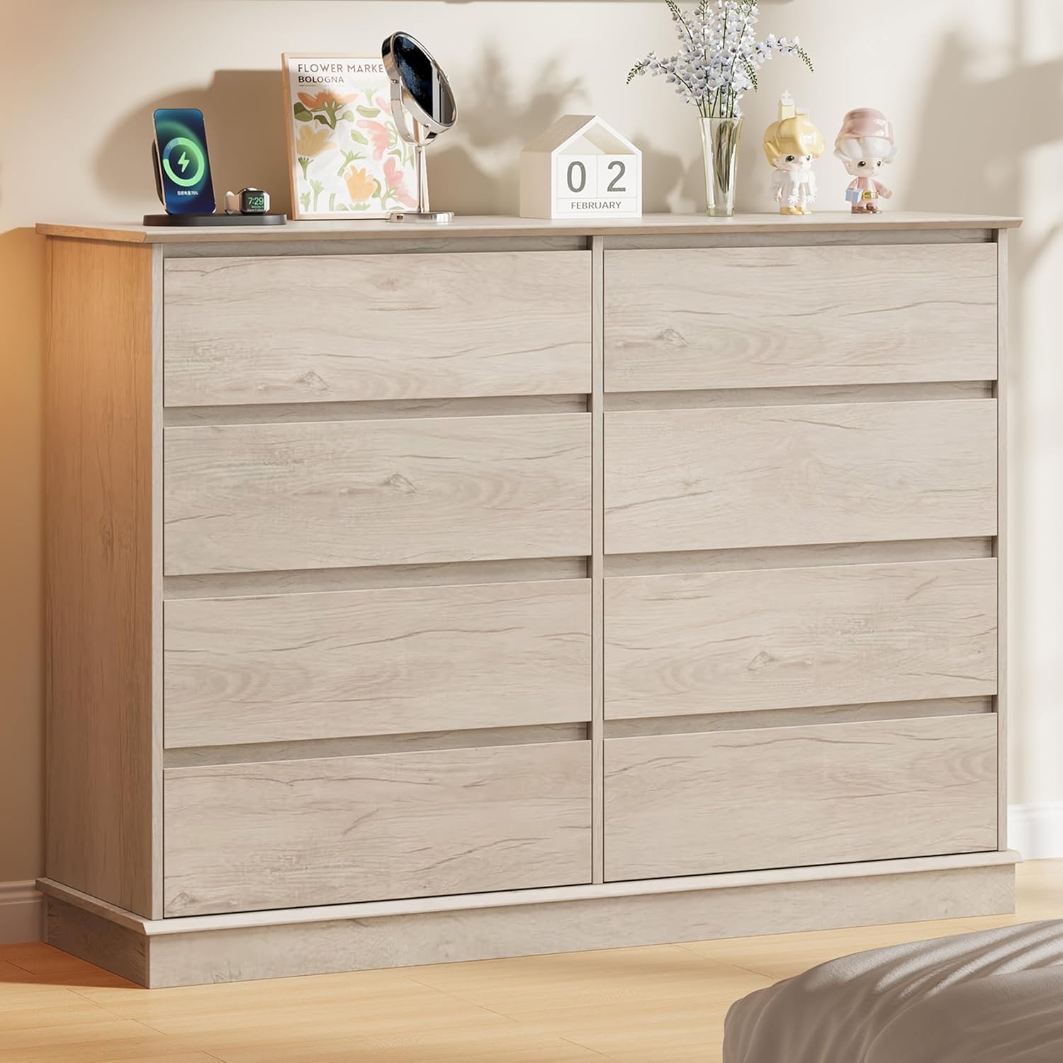 8-Drawer Dresser with Top Surface