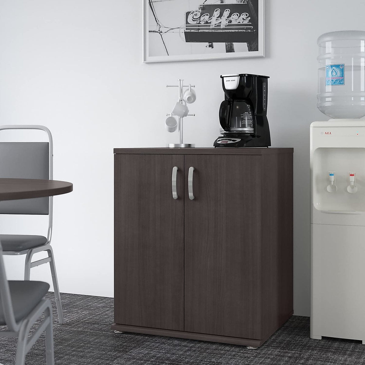 Gray 2-Door Storage Cabinet