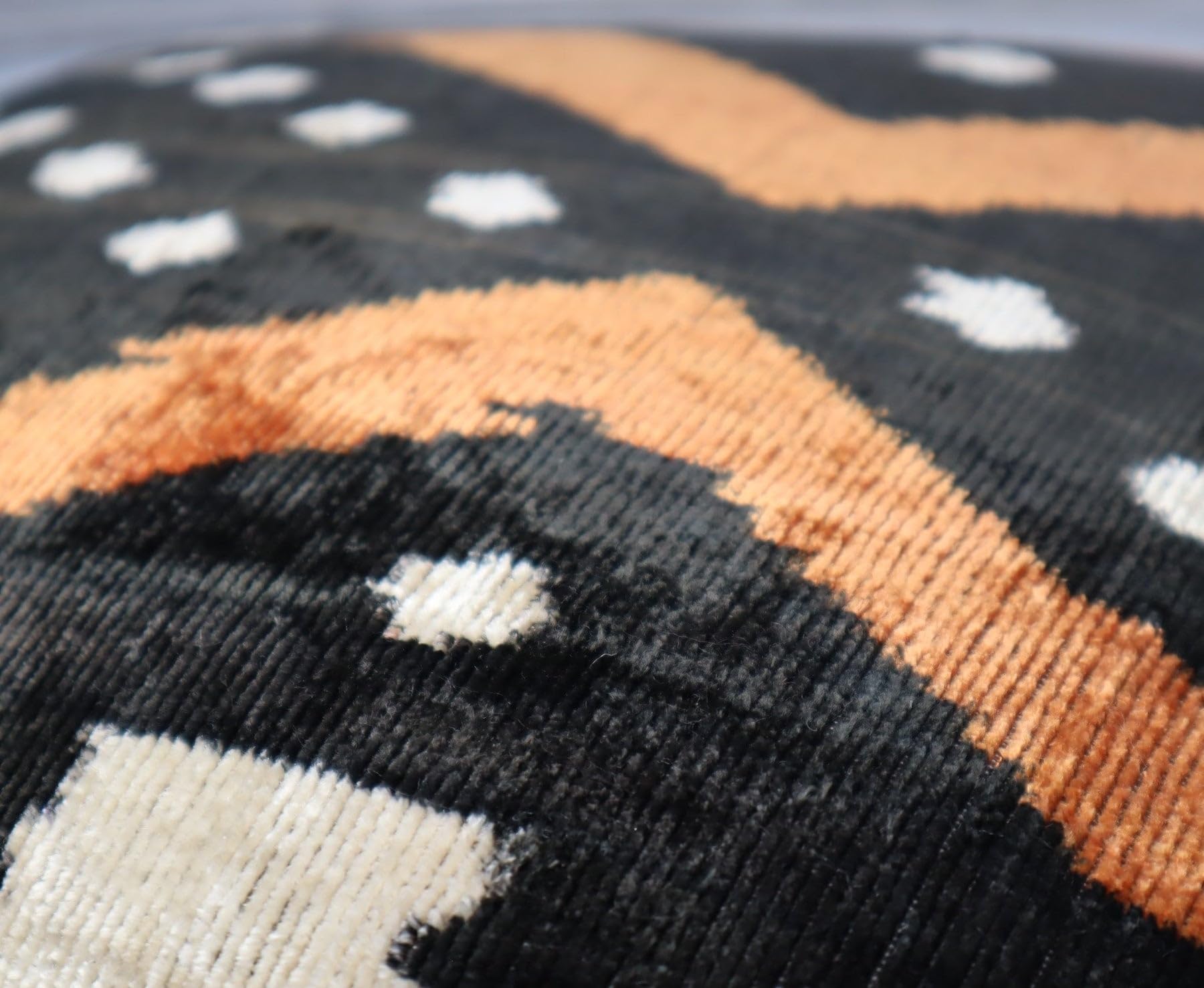 Handmade Velvet Throw Pillow with Down Insert