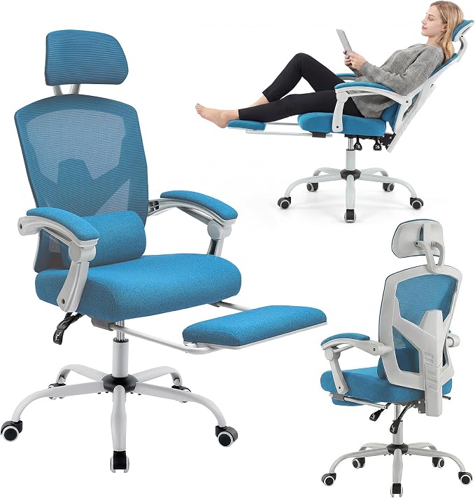 Mesh Office Chair with Footrest