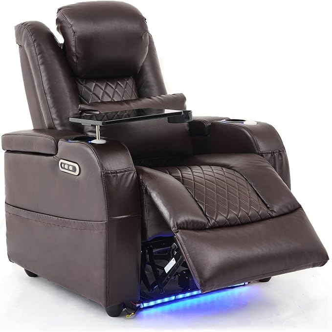 Home Theater Power Recliner Seating with LED Lighting