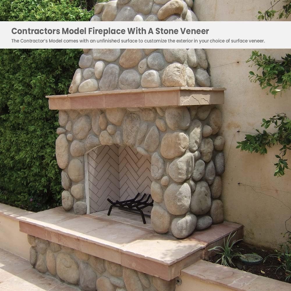 Classic Outdoor Fireplace – Freestanding Concrete