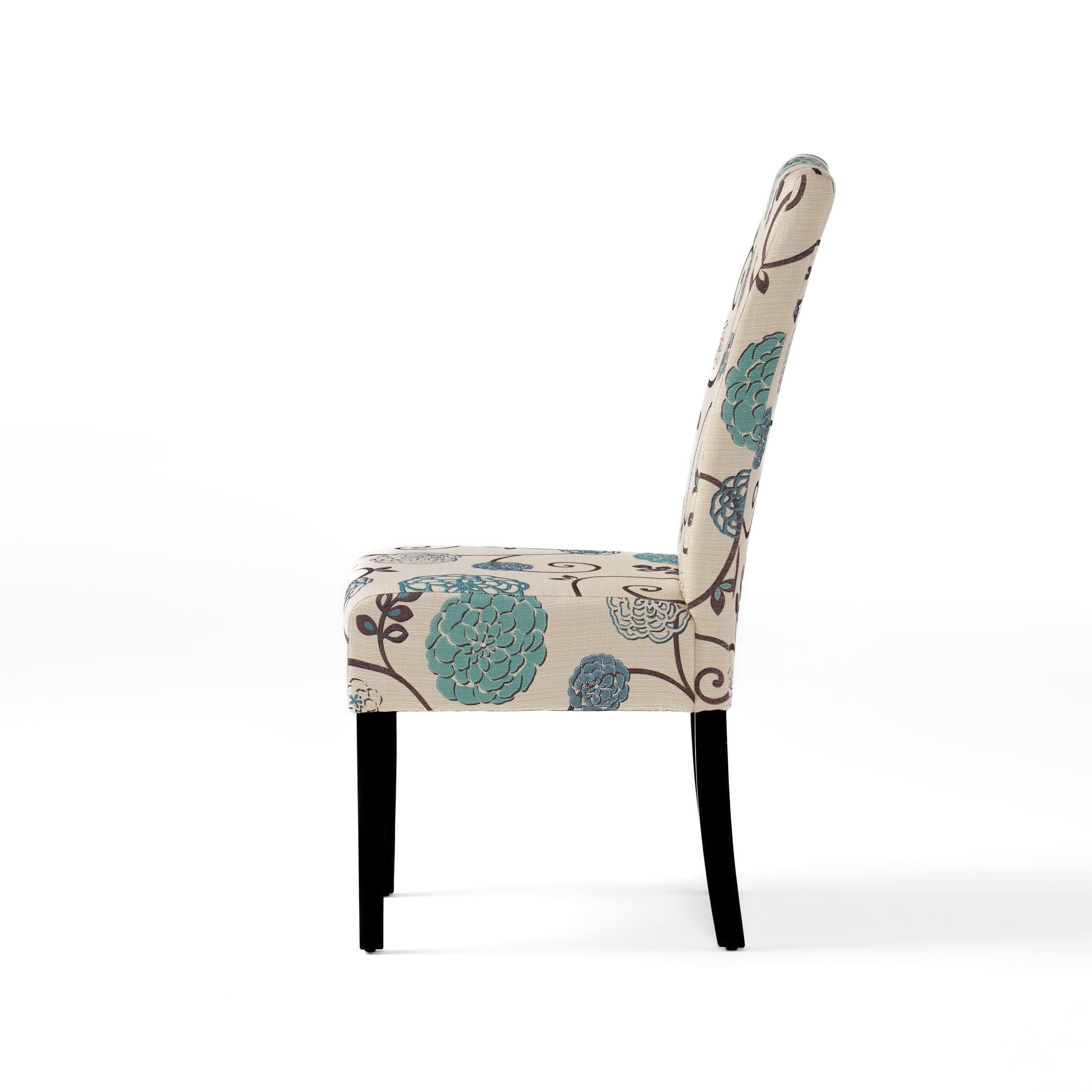 Contemporary Fabric Dining Chairs, Set of 2