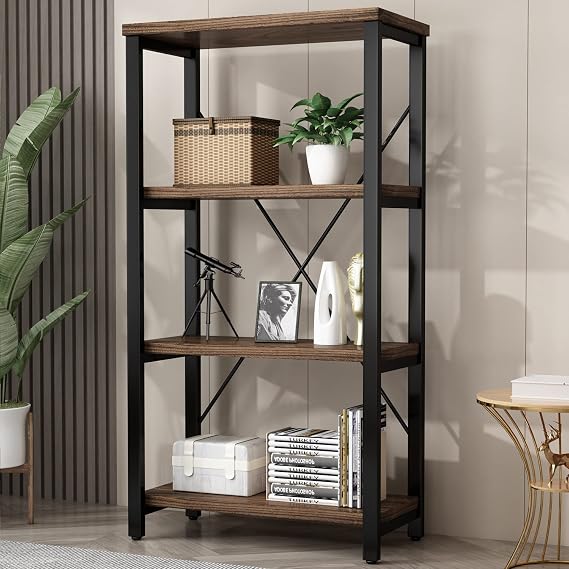 5-Tier Solid Wood Bookshelf