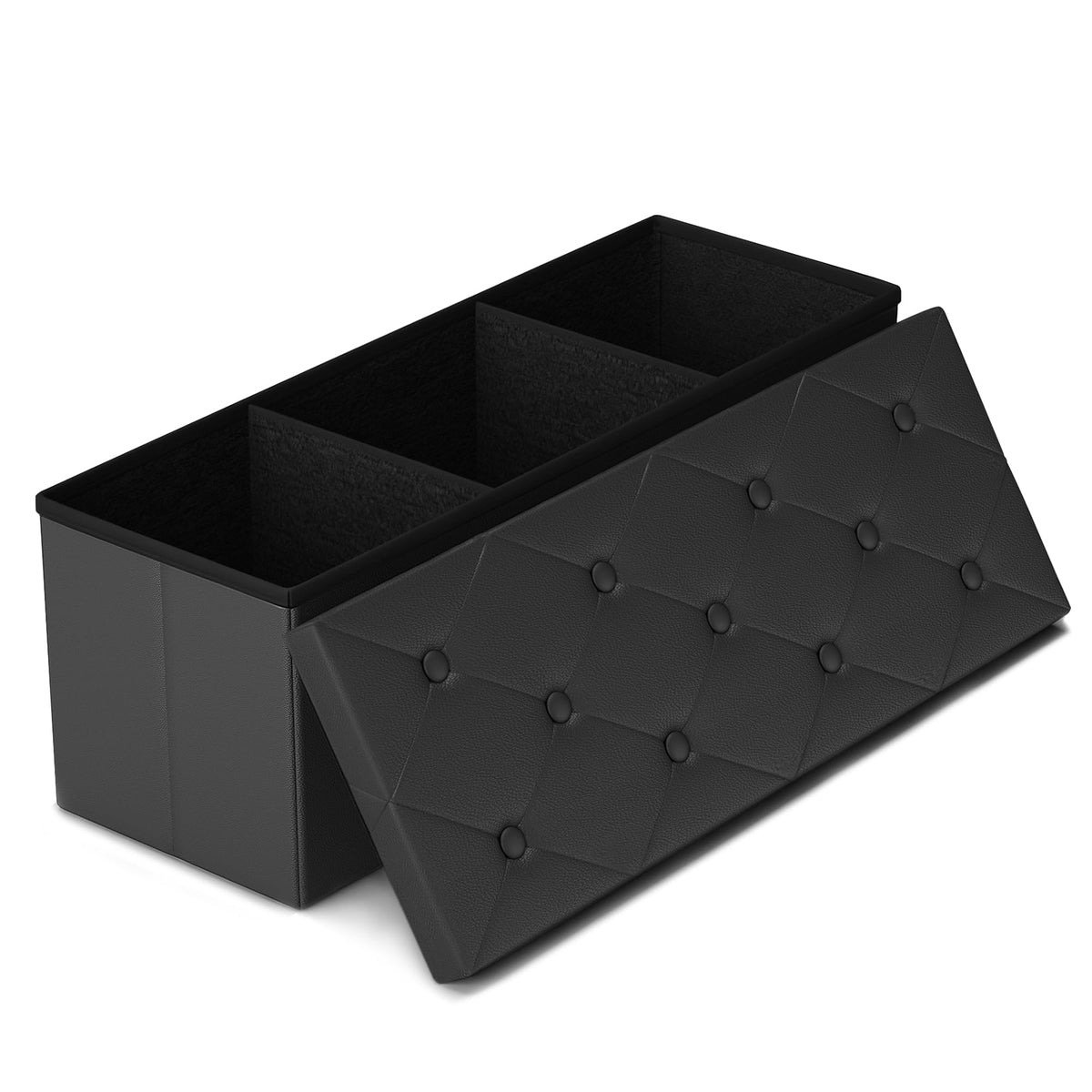 Folding Storage Ottoman Bench