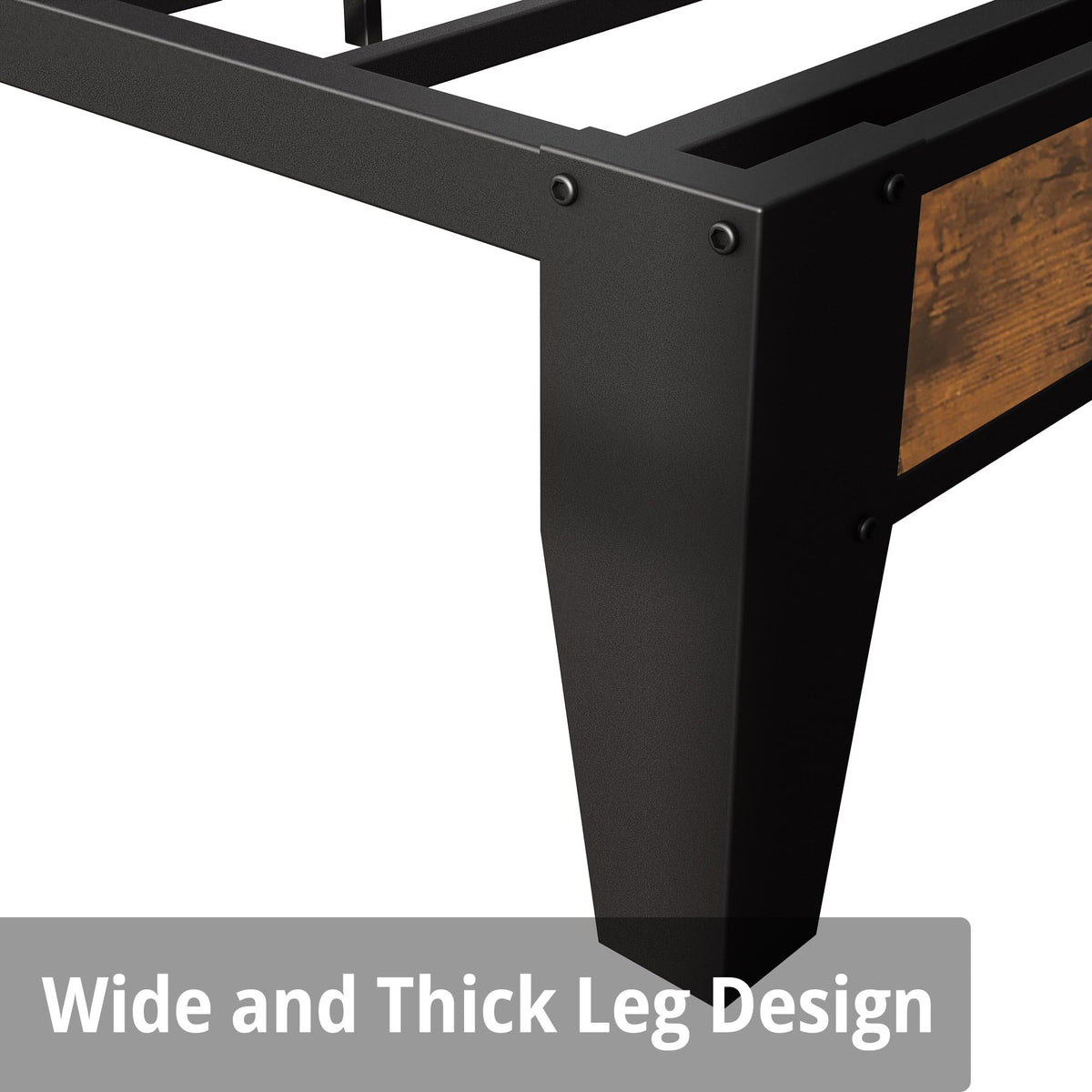 ANCTOR Twin Bed Frame, Storage Headboard with Charging Station