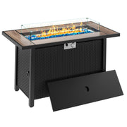 Rectangular Propane Fire Pit Table