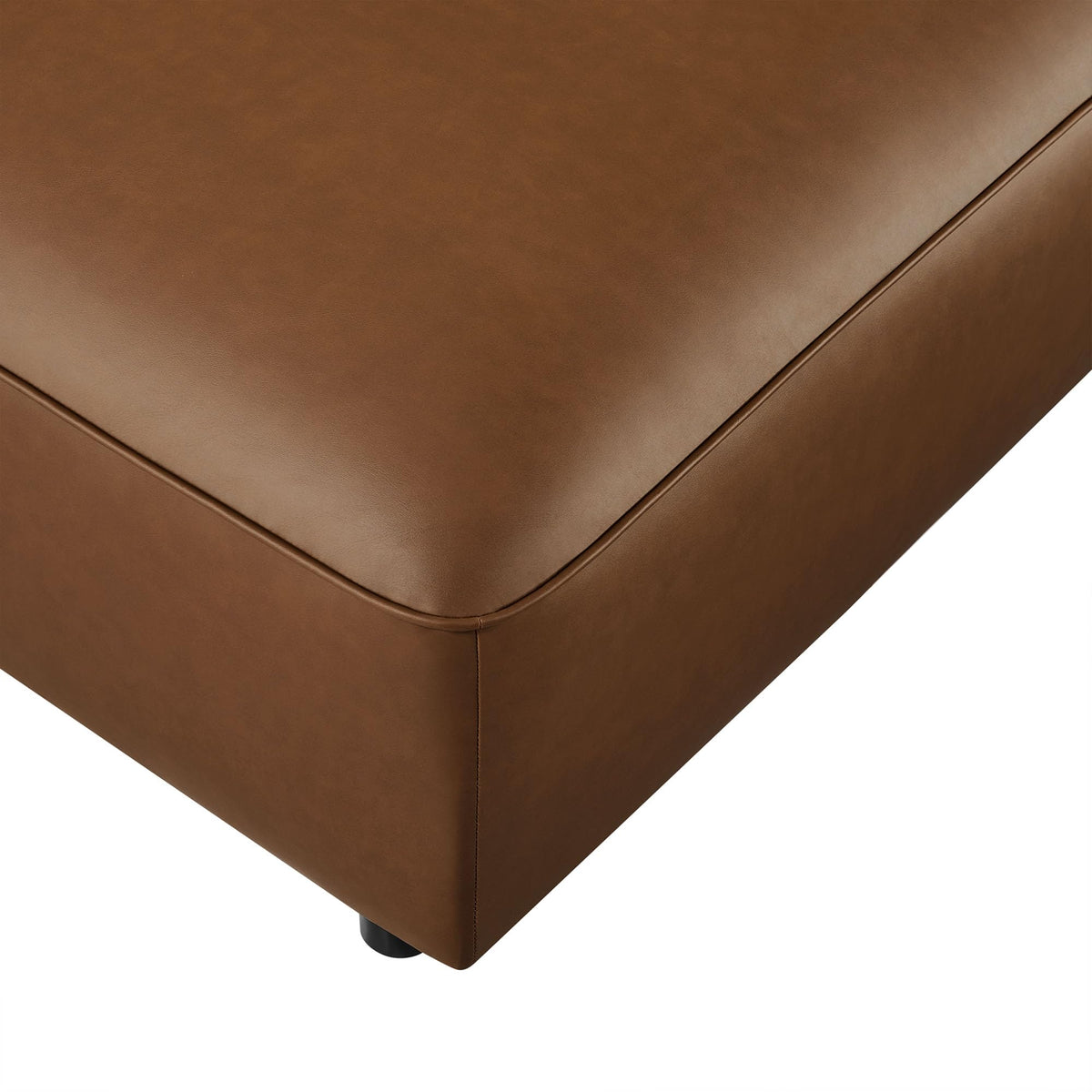 Square Vegan Leather Ottoman