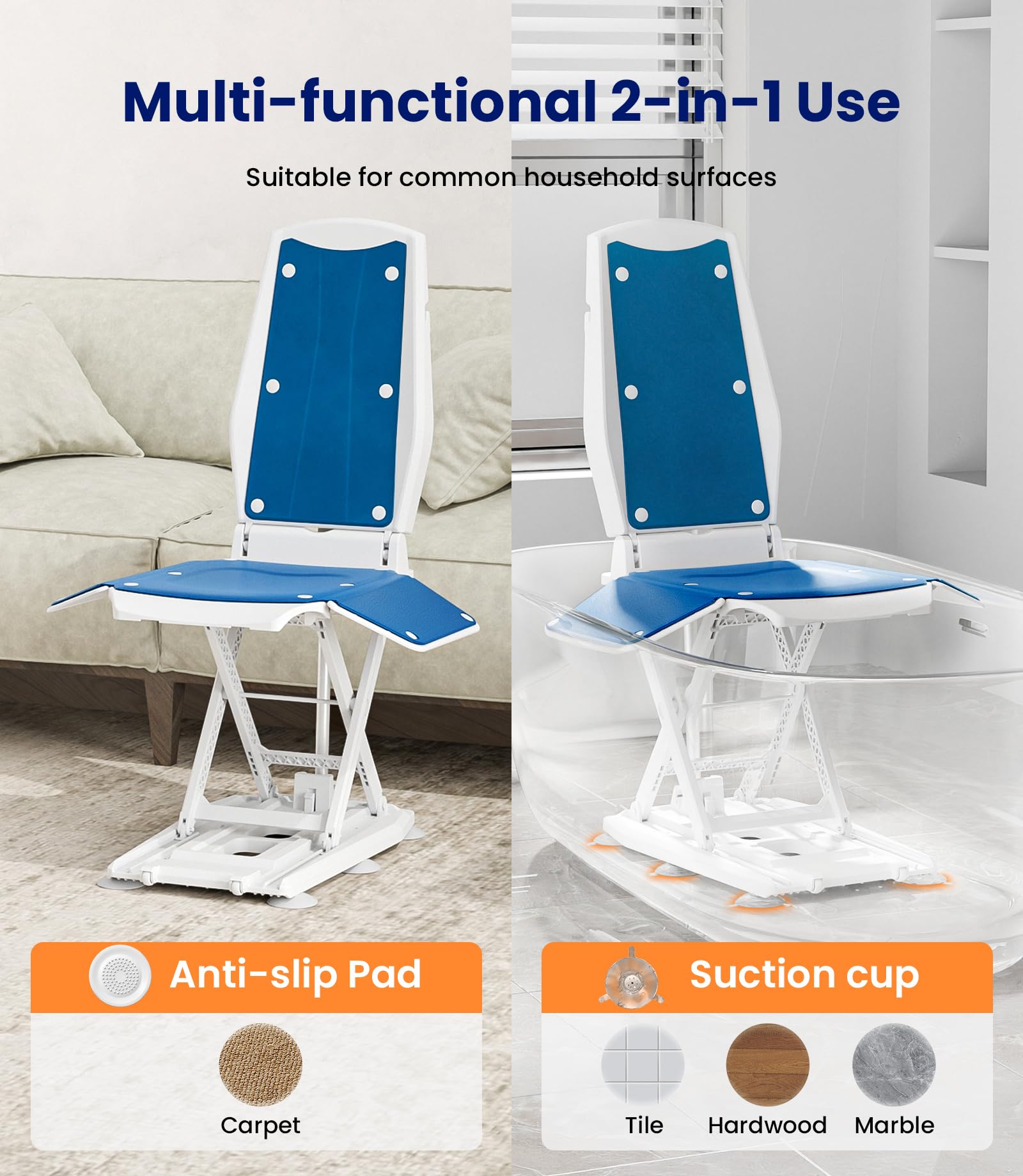 Electric Floor Lift Chair with Wheels