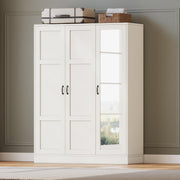 3-Door Mirrored Armoire Wardrobe
