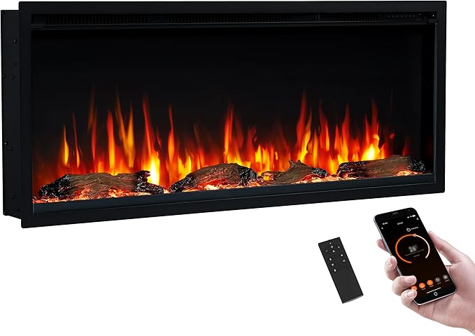 Linear Electric Fireplace – Wall Mount & Recessed