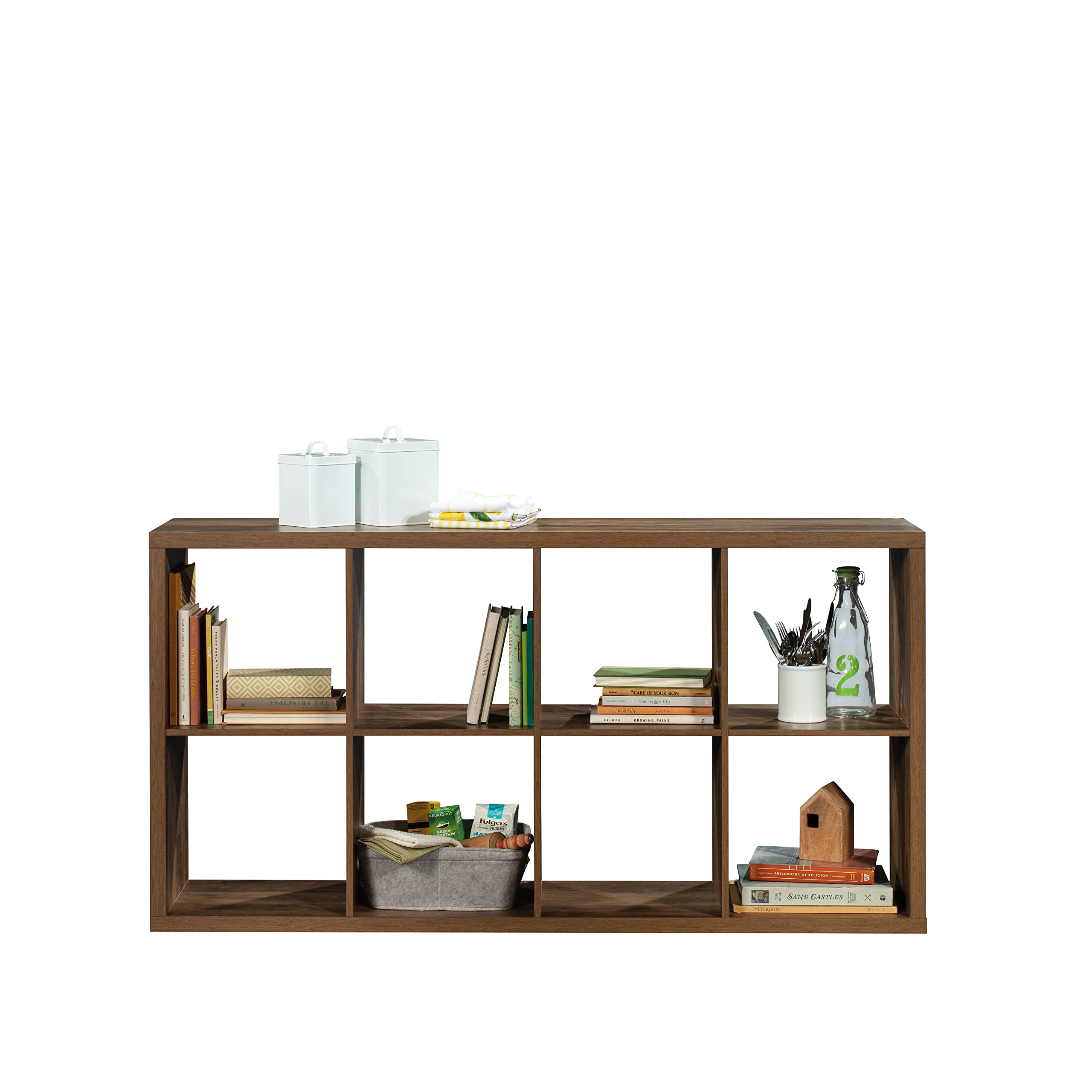 Sauder Miscellaneous Storage 8-Cube Organizer Storage Bookcase/Pantry cabinets, Rural Pine Finish