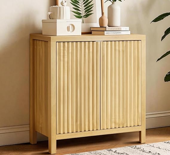 Espresso Fluted Sideboard Cabinet