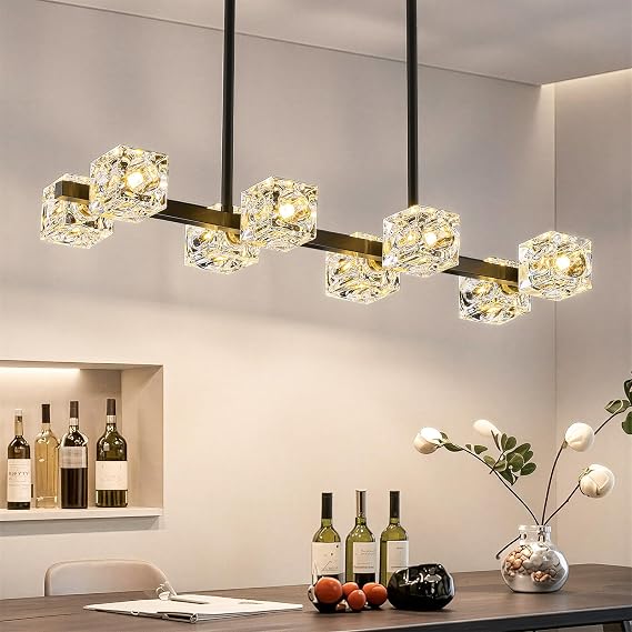 Sputnik Crystal Semi Flush Mount Ceiling Light