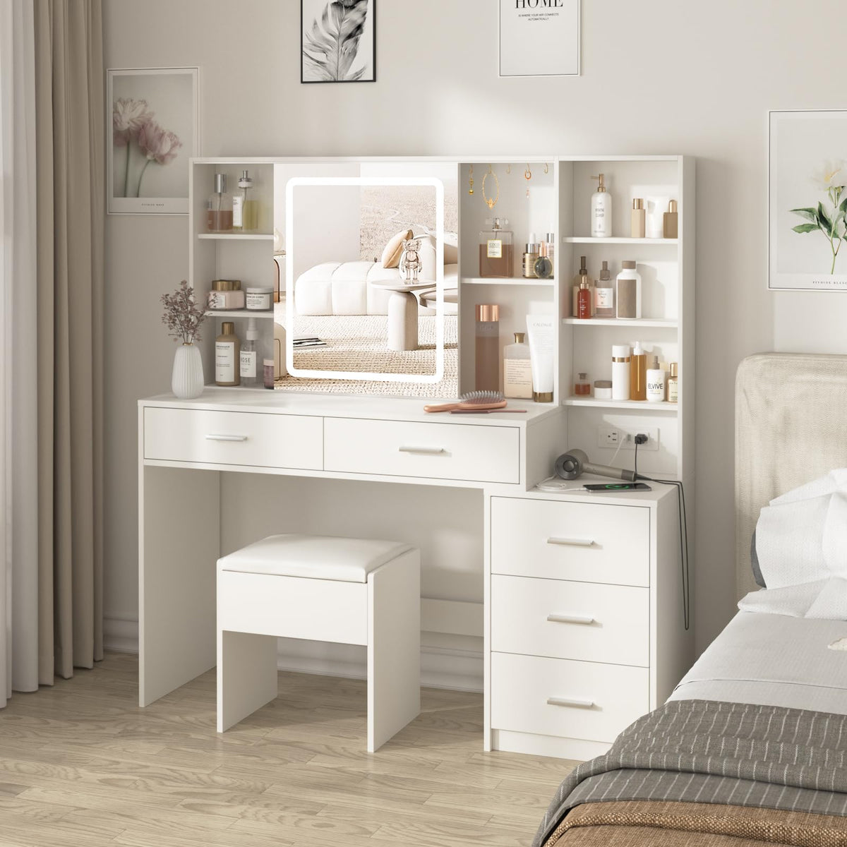 White LED Makeup Vanity