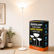 LED Floor Lamp 10000 Lumen Dimmable with Acrylic Shade