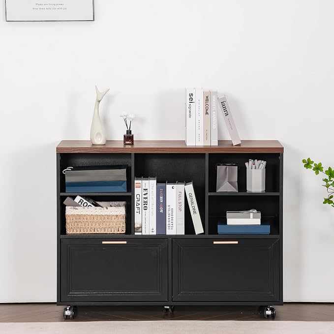 Farmhouse Rolling File Cabinet