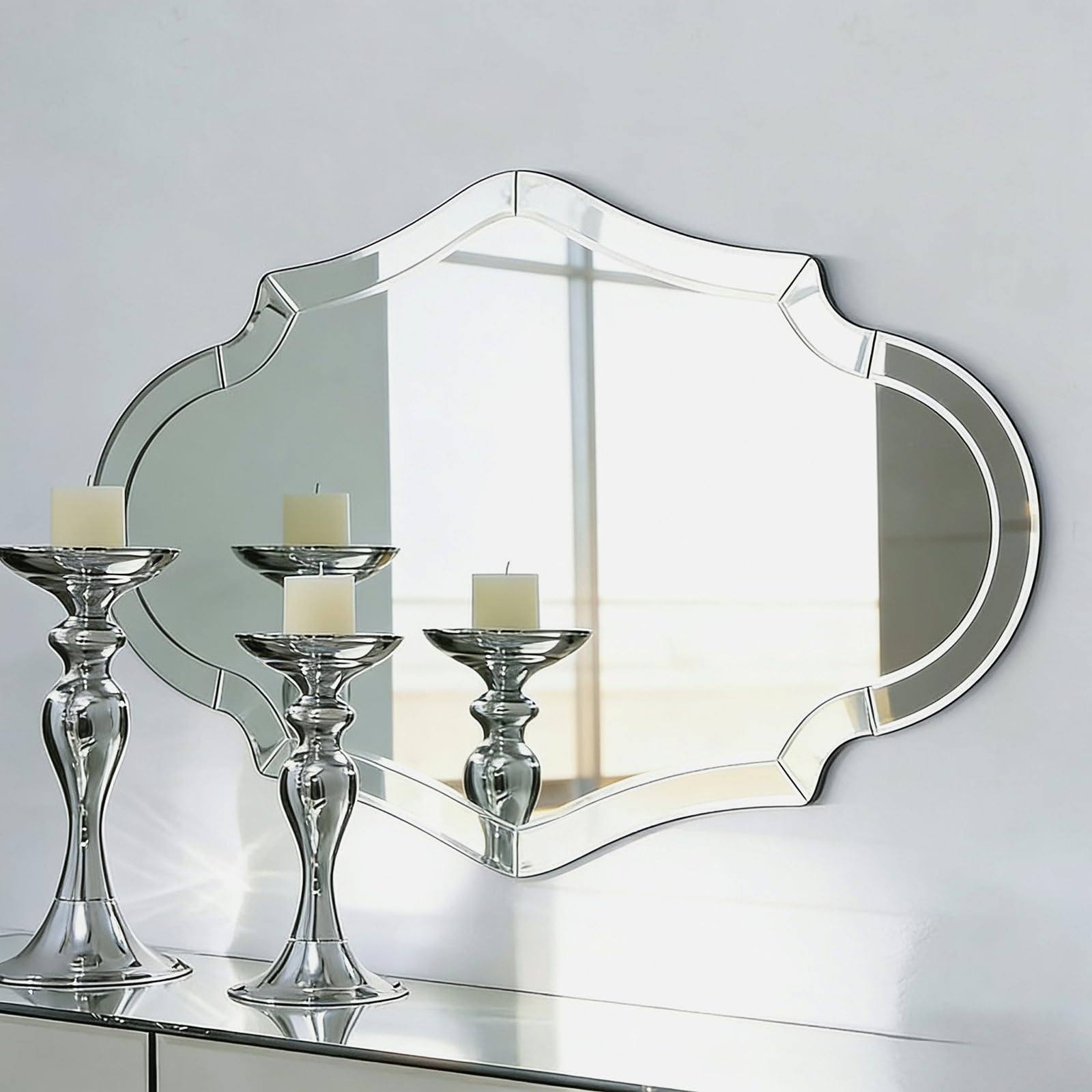 Scallop Beveled Wall Mirror