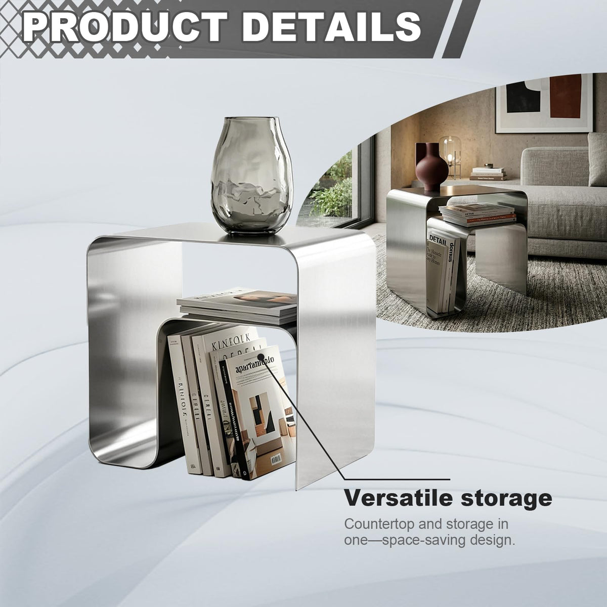 Stainless Steel Side Table