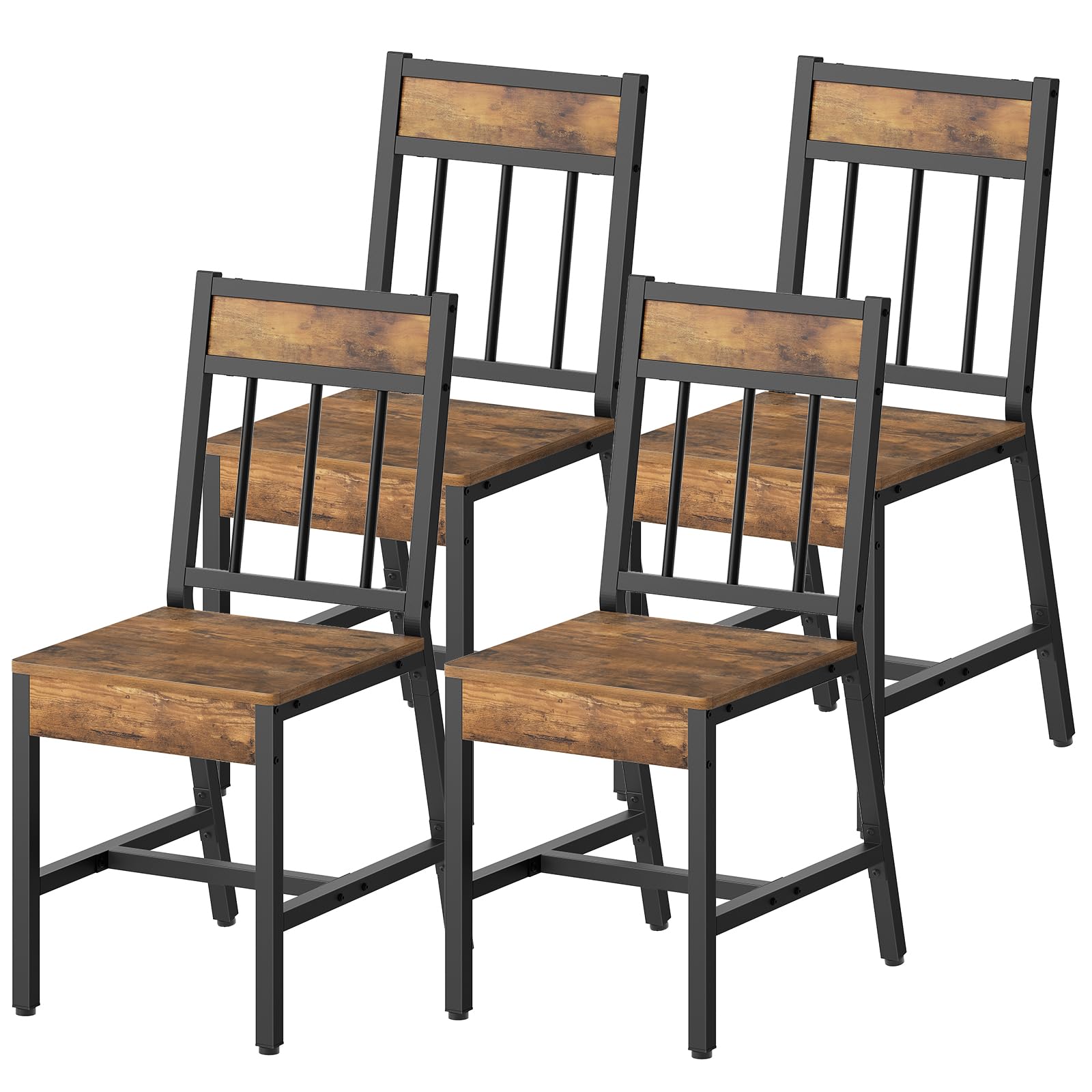 Industrial Dining Chairs Set of 4