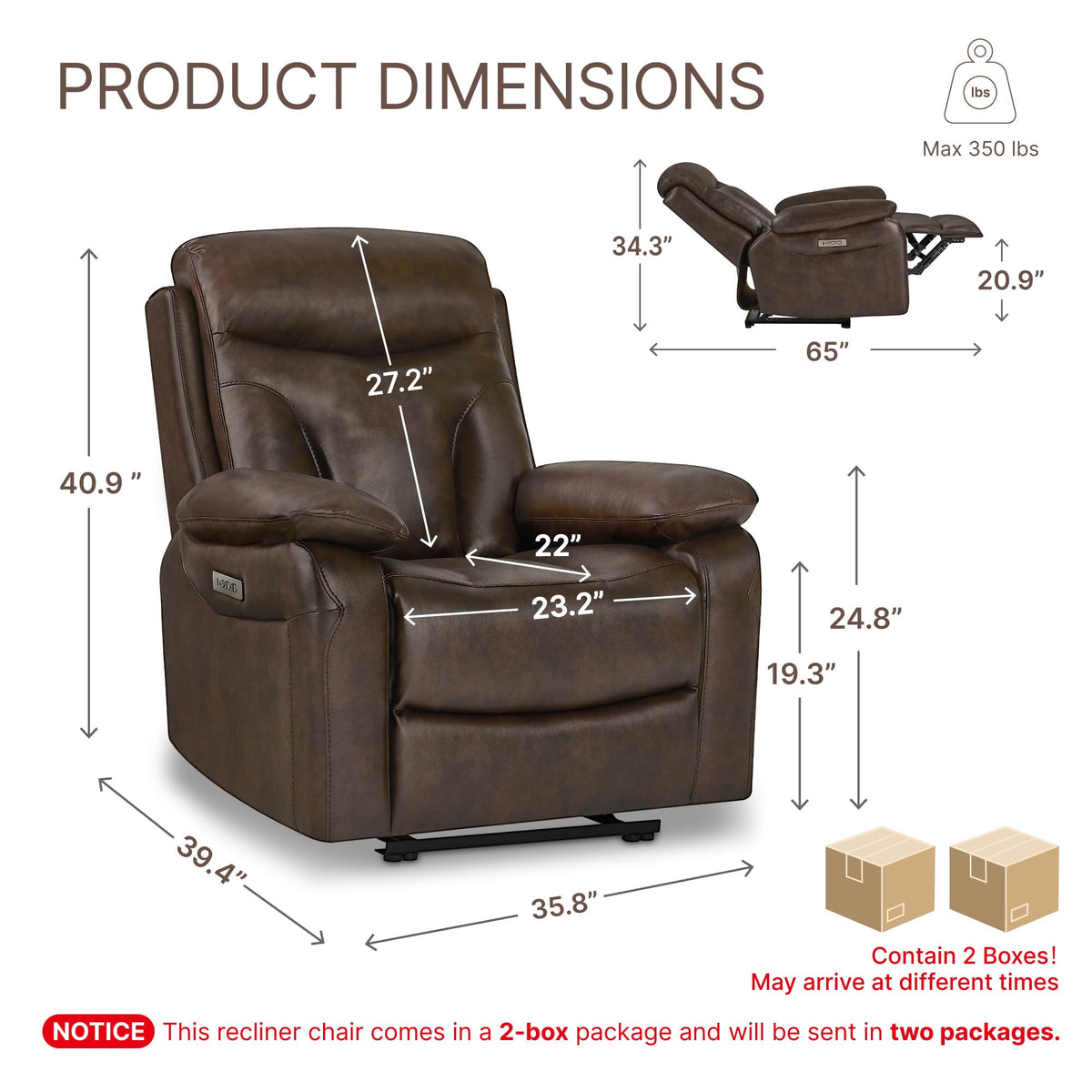 Wall Hugger Power Recliner