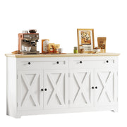 Farmhouse Buffet Cabinet with Drawers & Doors