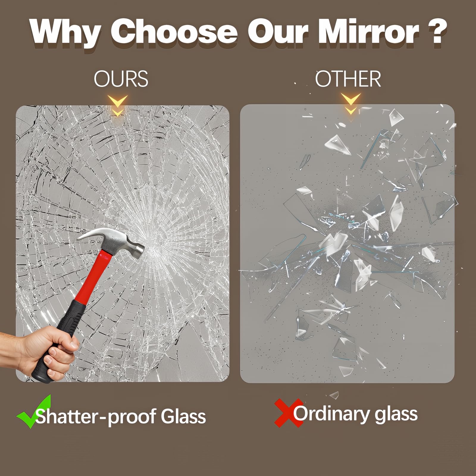 LED Irregular Full-Length Mirror with Lights