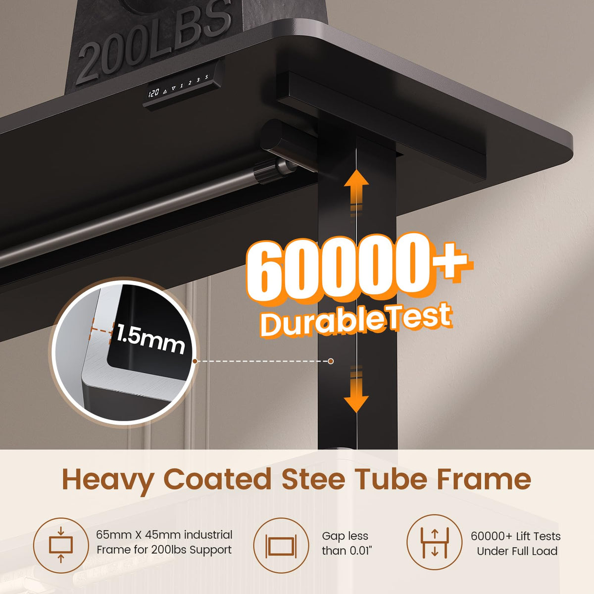 Fluted L-Shaped Standing Desk