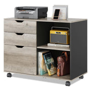 3-Drawer Mobile Filing Cabinet with Printer Stand