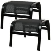 Outdoor Ottoman Footrest Stool Set of 2