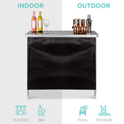 Best Choice Products Portable Pop-Up Bar Table for Indoor, Outdoor, Party, Picnic, Tailgate, Entertaining w/Carrying Case, Storage Shelf, Removable Skirt