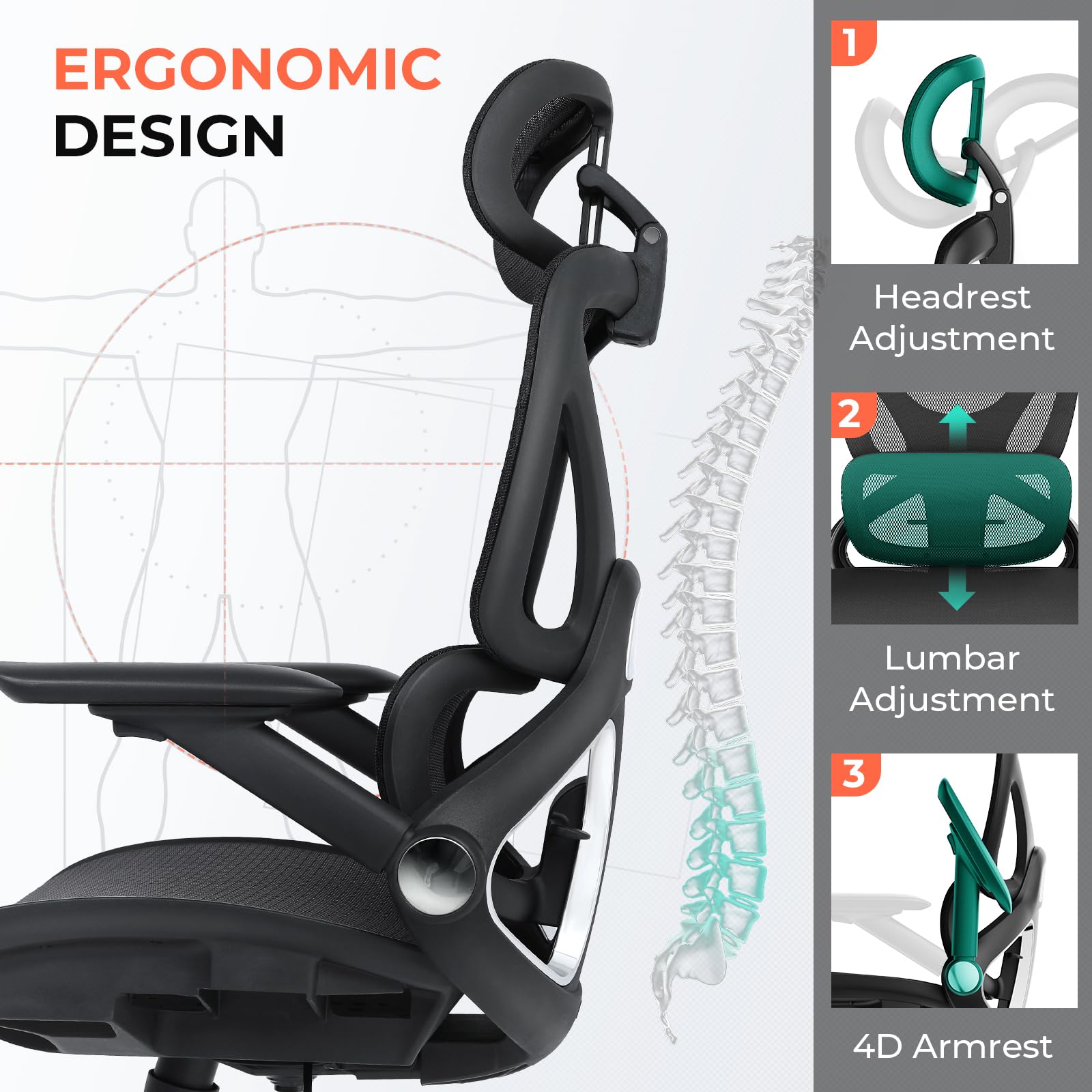 Ergonomic High-Back Mesh Office Chair