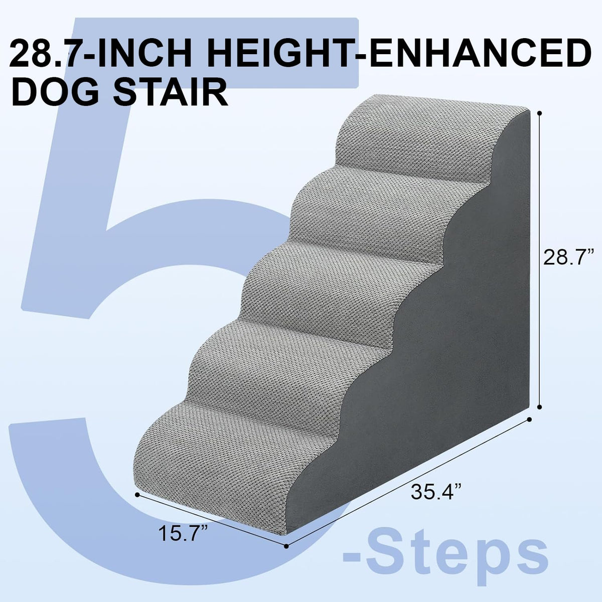 5-Step Foam Dog Stairs