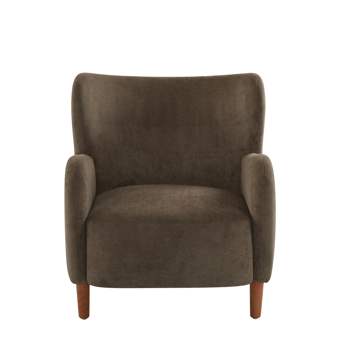 Christopher Knight Home Dolly Mid-Century Modern Velvet Upholstered Wingback Club Chair, Living Room Lounge Chair for Relaxation, Reading Armchair, Solid Wood Living Room Accent Chair, Dark Brown