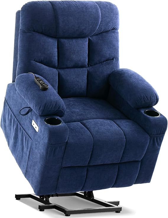 Power Lift Recliner Chair with Dual Motor, Massage & Heat