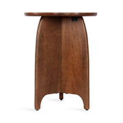 Round Mango Wood Side Table